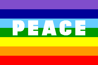 Flag with inscription PEACE, variant #2